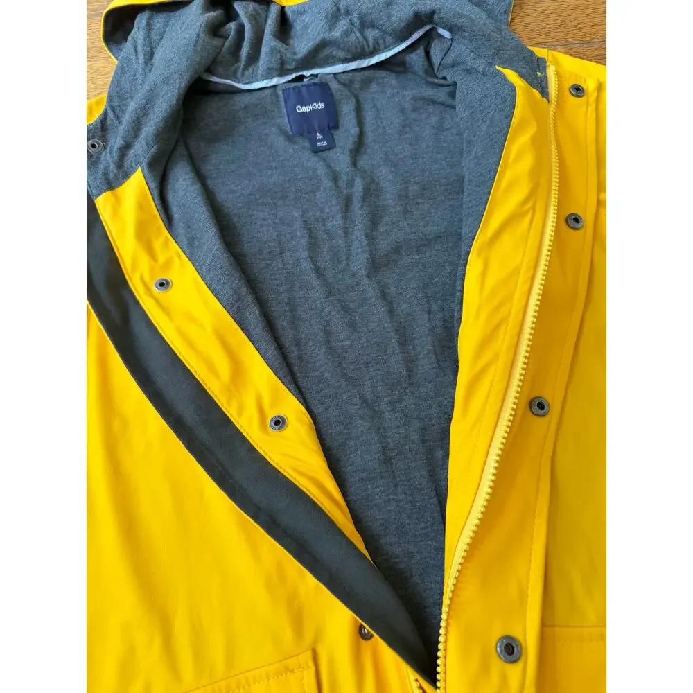 Gap Kids' Yellow Lined Rain Coat Size 10